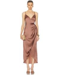 L'Agence - Amilia Cami Wrap Dress - Lyst