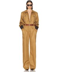 Saint Laurent - Long Sleeve Jumpsuit - Lyst