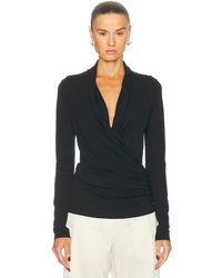 TOTEME - Overlapped Jersey Top - Lyst