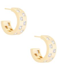 Mega - Checkered Wide Earring - Lyst