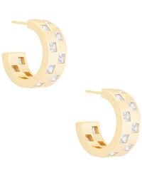 Mega - Checkered Wide Earring - Lyst