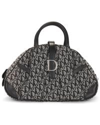Dior - Oblique Double Saddle Bag - Lyst