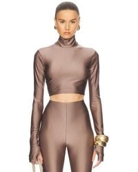 ANDAMANE - Orchid Turtleneck Crop Top - Lyst