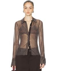 Monse - All Over Crystals Shirt - Lyst