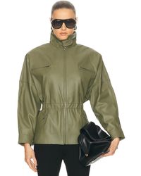 AEXAE - Leather Cinched Mid Jacket - Lyst
