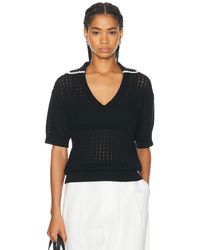 Varley - Monte V Neck Knit Polo Top - Lyst