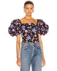 caroline constas polka dot top