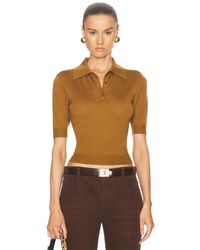 Saint Laurent - Short Sleeve Polo Top - Lyst