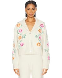 Calle Del Mar - Cashmere Vine Floral Cardigan - Lyst