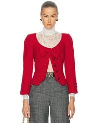 Valentino - Plain Wool Tweed Jacket - Lyst