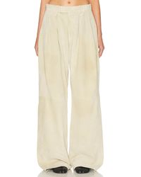 R13 - Pleated Wide Leg Leather Pant - Lyst