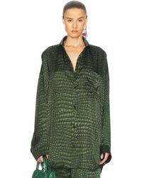 Balenciaga - Long Sleeve Cocoon Shirt - Lyst