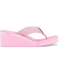 Womens Shoes Flats and flat shoes Sandals and flip-flops Alexander Wang Synthetic Aw Flip Flop in Black 