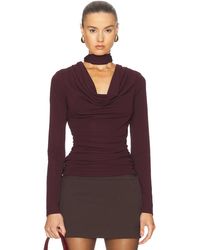 Nicholas - Demitria Scarf Cowl Neck Long Sleeve Top - Lyst