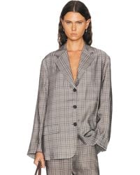 Acne Studios - Junida Check Fluid Suit Jacket - Lyst