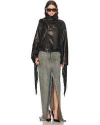 Rick Owens - Cropped Scarf Flight Jacket - Lyst