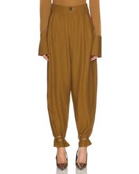 DARKPARK - Phebe Cuff Adorned Wide Leg Fluid Wool Pant - Lyst