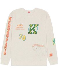 KENZO - Drawn Varsity Oversize Sweater - Lyst