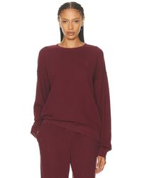 ÉTERNE - Oversized Lightweight French Terry Crewneck Sweatshirt - Lyst