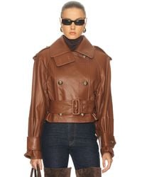 Zimmermann - Hypnotic Leather Crop Trench Jacket - Lyst