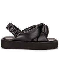 Miu Miu - Padded Leather Flatform Sandals - Lyst