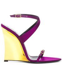 Saint Laurent - Gippy Wedge Sandal - Lyst