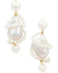 Completedworks - Freshwater & Baroque Pearl Earring - Lyst