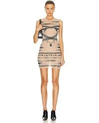 Jean Paul Gaultier - X Knwls Graphic-print Stretch-woven Mini Dress - Lyst