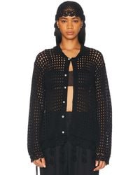 Bode - Blossom Crochet Shirt - Lyst