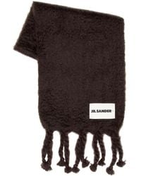 Jil Sander - Logo Plain Scarf - Lyst