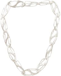 Martine Ali - Silver Coated Bias Necklace - Lyst