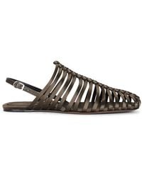 Dries Van Noten - Flat Square Toe Open Ballerina Flat - Lyst