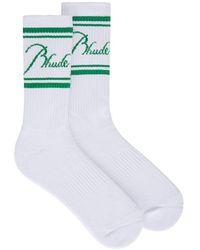 Rhude - Script Logo Socks - Lyst