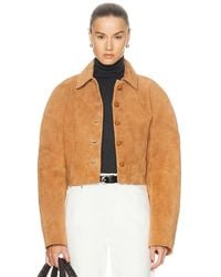 Rohe - Rounded Textured Suede Jacket - Lyst
