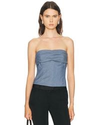 SEV - Tailored Drape Corset Top - Lyst