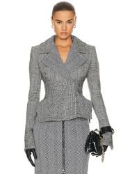 Tom Ford - Prince Of Wales Wrap Peplum Jacket - Lyst