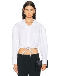 Givenchy - Cropped Wide Collar Shirt - Lyst