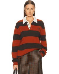 Bode - Pine Stripe Polo Top - Lyst