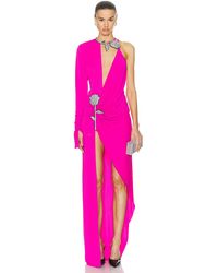 David Koma - Crystal Rose Ruched Gown - Lyst