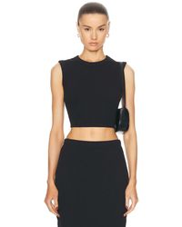 Enza Costa - Textured Jacquard Cropped Tank Top - Lyst