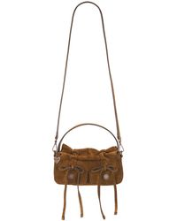 Acne Studios - Multipocket Micro Crossbody Suede Bag - Lyst