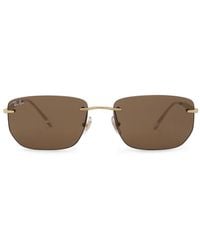 Ray-Ban - Rb3768 Rectangular Rimless Sunglasses - Lyst