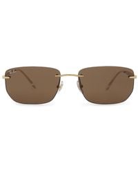 Ray-Ban - Rectangular Rimless Sunglasses - Lyst
