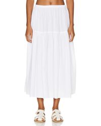 Enza Costa - Cool Cotton Tiered Maxi Skirt - Lyst