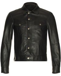 Tom Ford - Soft Grain Leather Zip Jean Jacket - Lyst