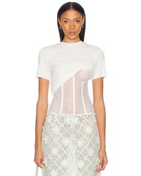 Christopher Esber - Coiled Jersey Corseted Tee - Lyst