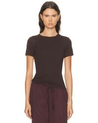 Leset - Pointelle Slim Fit Tee - Lyst