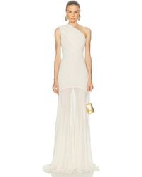 Atlein - One Shoulder Draped Dress - Lyst