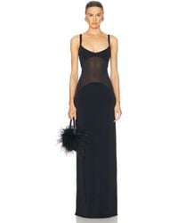 Helsa - Sheer Knit Curve Maxi Dress - Lyst