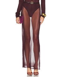 SAME - Ruched Knit Maxi Skirt - Lyst